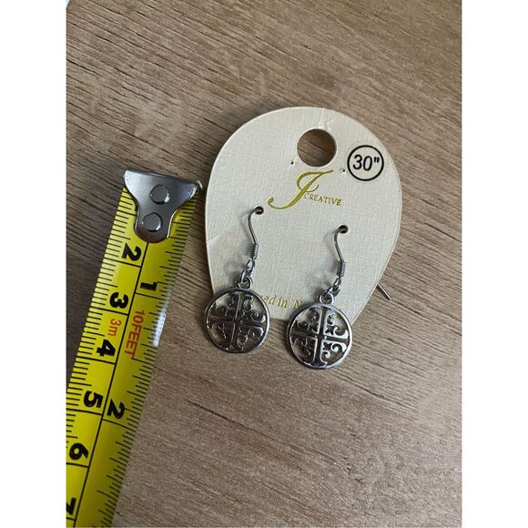 Essentials Silver Blue Studs & J Creative Silver Dangle Earrings Lot of 2 - Picture 7 of 8